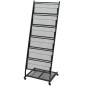 vidaXL Zeitschriftenständer 47,5×43×133 cm Schwarz A4 vidaXL Zeitschriftenständer 47,5×43×133 cm Schwarz A4