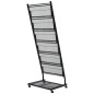 vidaXL Zeitschriftenständer 47,5×43×133 cm Schwarz A4 vidaXL Zeitschriftenständer 47,5×43×133 cm Schwarz A4