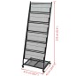 vidaXL Zeitschriftenständer 47,5×43×133 cm Schwarz A4 vidaXL Zeitschriftenständer 47,5×43×133 cm Schwarz A4
