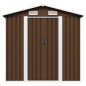 vidaXL Geräteschuppen Braun 204x132x186 cm Stahl vidaXL Geräteschuppen Braun 204x132x186 cm Stahl