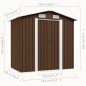 vidaXL Geräteschuppen Braun 204x132x186 cm Stahl vidaXL Geräteschuppen Braun 204x132x186 cm Stahl