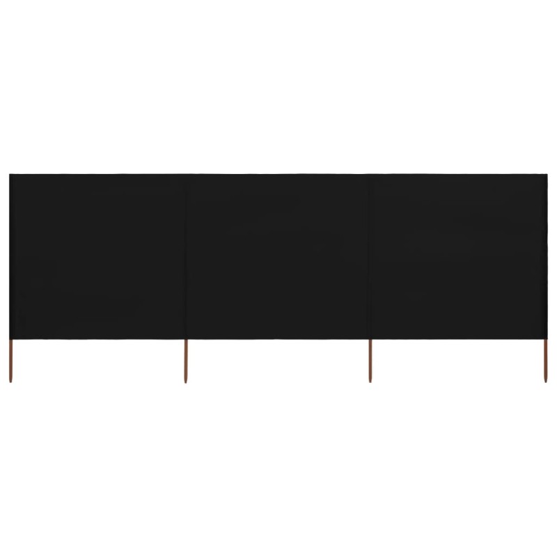 vidaXL 3-teiliges Windschutzgewebe 400 x 120 cm Schwarz vidaXL 3-teiliges Windschutzgewebe 400 x 120 cm Schwarz