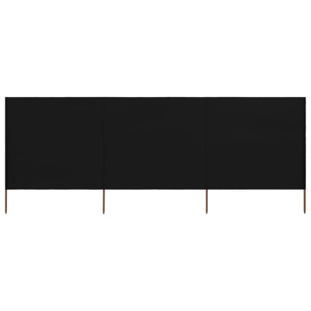 vidaXL 3-teiliges Windschutzgewebe 400 x 120 cm Schwarz