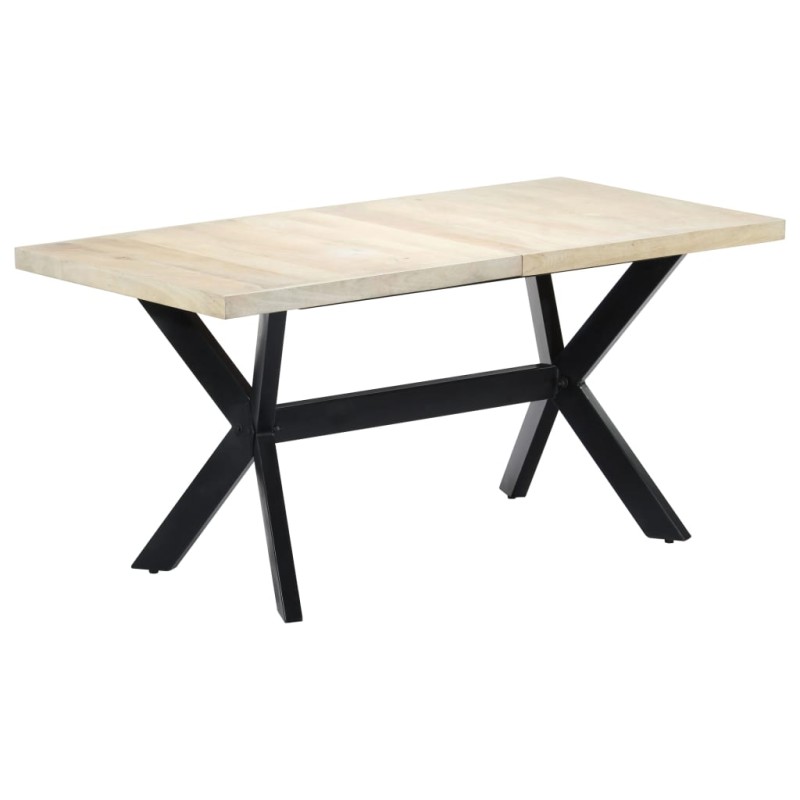 vidaXL Esstisch Weiß 160 x 80 x 75 cm Massivholz Mango vidaXL Esstisch Weiß 160 x 80 x 75 cm Massivholz Mango