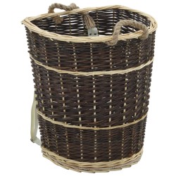 vidaXL Holzkorb mit Trageriemen 44,5×37×50 cm Natur Weide   