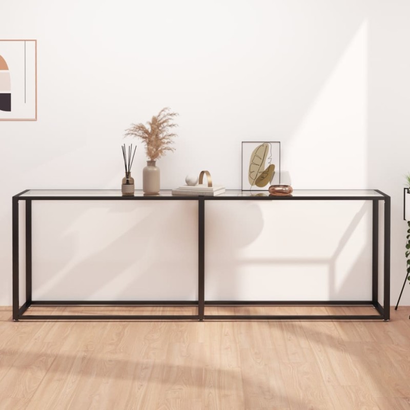 vidaXL Konsolentisch Transparent 220x35x75,5 cm Hartglas vidaXL Konsolentisch Transparent 220x35x75,5 cm Hartglas