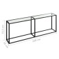 vidaXL Konsolentisch Transparent 220x35x75,5 cm Hartglas vidaXL Konsolentisch Transparent 220x35x75,5 cm Hartglas