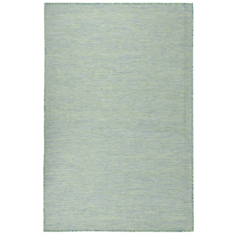 vidaXL Outdoor-Teppich Flachgewebe 100x200 cm Türkis vidaXL Outdoor-Teppich Flachgewebe 100x200 cm Türkis
