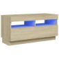 vidaXL TV-Schrank mit LED-Leuchten Sonoma-Eiche 80x35x40 cm vidaXL TV-Schrank mit LED-Leuchten Sonoma-Eiche 80x35x40 cm
