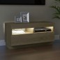 vidaXL TV-Schrank mit LED-Leuchten Sonoma-Eiche 80x35x40 cm vidaXL TV-Schrank mit LED-Leuchten Sonoma-Eiche 80x35x40 cm