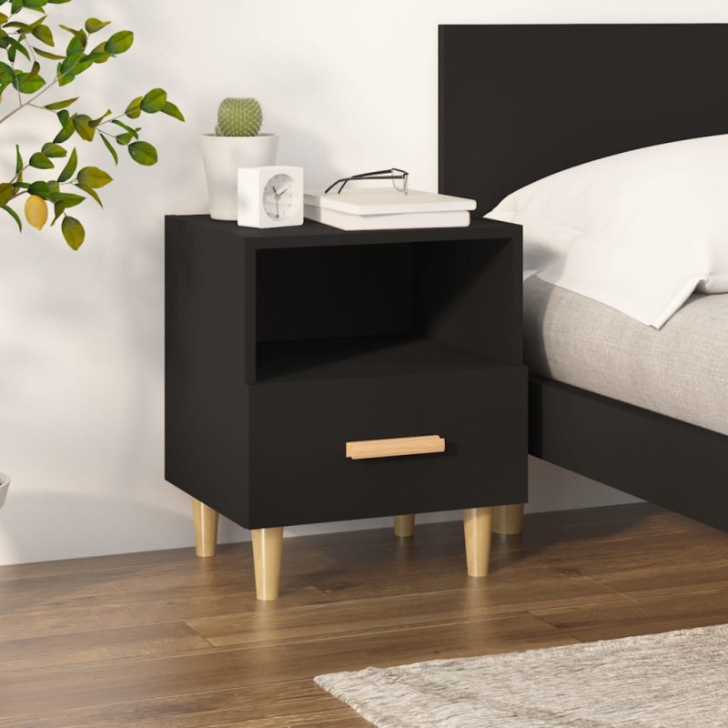 vidaXL Nachttisch Schwarz 40x35x47 cm vidaXL Nachttisch Schwarz 40x35x47 cm
