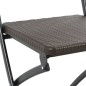 vidaXL Klappbare Gartenstühle 2 Stk. HDPE und Stahl Braun vidaXL Klappbare Gartenstühle 2 Stk. HDPE und Stahl Braun