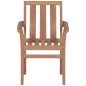 vidaXL Stapelbare Gartenstühle 2 Stk. Massivholz Teak vidaXL Stapelbare Gartenstühle 2 Stk. Massivholz Teak