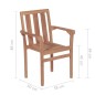 vidaXL Stapelbare Gartenstühle 2 Stk. Massivholz Teak vidaXL Stapelbare Gartenstühle 2 Stk. Massivholz Teak