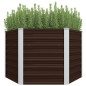 vidaXL Garten-Hochbeet Braun 129 x 129 x 77 cm Verzinkter Stahl vidaXL Garten-Hochbeet Braun 129 x 129 x 77 cm Verzinkter Stahl