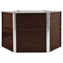 vidaXL Garten-Hochbeet Braun 129 x 129 x 77 cm Verzinkter Stahl