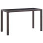 vidaXL Gartentisch Braun 123 x 60 x 74 cm Poly Rattan vidaXL Gartentisch Braun 123 x 60 x 74 cm Poly Rattan