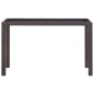 vidaXL Gartentisch Braun 123 x 60 x 74 cm Poly Rattan vidaXL Gartentisch Braun 123 x 60 x 74 cm Poly Rattan