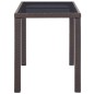 vidaXL Gartentisch Braun 123 x 60 x 74 cm Poly Rattan vidaXL Gartentisch Braun 123 x 60 x 74 cm Poly Rattan