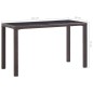 vidaXL Gartentisch Braun 123 x 60 x 74 cm Poly Rattan vidaXL Gartentisch Braun 123 x 60 x 74 cm Poly Rattan