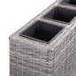 vidaXL Garten-Hochbeet mit 4 Töpfen 80x22x79 cm Poly Rattan Grau vidaXL Garten-Hochbeet mit 4 Töpfen 80x22x79 cm Poly Rattan Grau