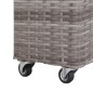 vidaXL Garten-Hochbeet mit 4 Töpfen 80x22x79 cm Poly Rattan Grau vidaXL Garten-Hochbeet mit 4 Töpfen 80x22x79 cm Poly Rattan Grau
