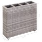 vidaXL Garten-Hochbeet mit 4 Töpfen 80x22x79 cm Poly Rattan Grau vidaXL Garten-Hochbeet mit 4 Töpfen 80x22x79 cm Poly Rattan Grau