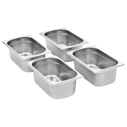 vidaXL Gastronormbehälter 8 Stk. GN 1/4 100 mm Edelstahl 