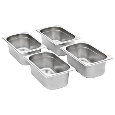 vidaXL Gastronormbehälter 8 Stk. GN 1/4 100 mm Edelstahl 