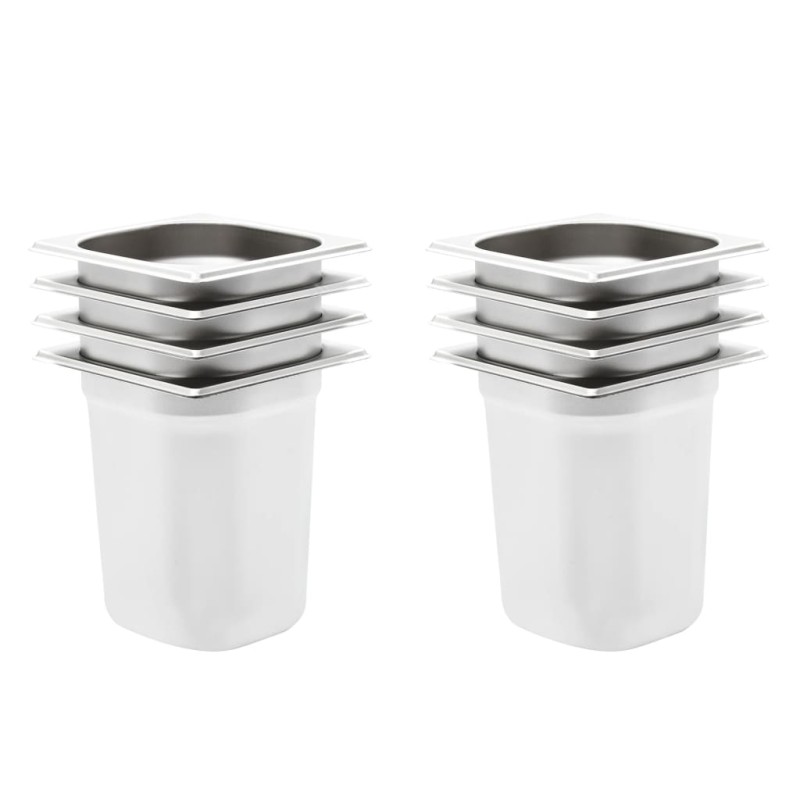 vidaXL Gastronormbehälter 8 Stk. GN 1/6 200 mm Edelstahl vidaXL Gastronormbehälter 8 Stk. GN 1/6 200 mm Edelstahl
