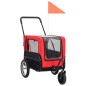 vidaXL 2-in-1 Tier-Fahrradanhänger und Jogger Rot und Schwarz vidaXL 2-in-1 Tier-Fahrradanhänger und Jogger Rot und Schwarz