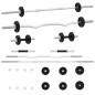 vidaXL Langhantel und Kurzhantel Set 30 kg Gusseisen vidaXL Langhantel und Kurzhantel Set 30 kg Gusseisen