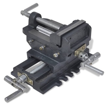 vidaXL Maschinenschraubstock Kreuztisch Handbetrieb 78 mm