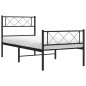vidaXL Bettgestell mit Kopf- und Fußteil Metall Schwarz 90x190 cm vidaXL Bettgestell mit Kopf- und Fußteil Metall Schwarz 90x190 cm