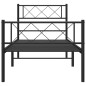 vidaXL Bettgestell mit Kopf- und Fußteil Metall Schwarz 90x190 cm vidaXL Bettgestell mit Kopf- und Fußteil Metall Schwarz 90x190 cm