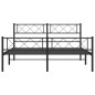 vidaXL Bettgestell mit Kopf- und Fußteil Metall Schwarz 120x200 cm vidaXL Bettgestell mit Kopf- und Fußteil Metall Schwarz 120x200 cm