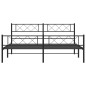 vidaXL Bettgestell mit Kopf- und Fußteil Metall Schwarz 183x213 cm vidaXL Bettgestell mit Kopf- und Fußteil Metall Schwarz 183x213 cm