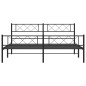 vidaXL Bettgestell mit Kopf- und Fußteil Metall Schwarz 200x200 cm vidaXL Bettgestell mit Kopf- und Fußteil Metall Schwarz 200x200 cm