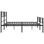 vidaXL Bettgestell mit Kopf- und Fußteil Metall Schwarz 200x200 cm vidaXL Bettgestell mit Kopf- und Fußteil Metall Schwarz 200x200 cm
