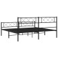 vidaXL Bettgestell mit Kopf- und Fußteil Metall Schwarz 200x200 cm vidaXL Bettgestell mit Kopf- und Fußteil Metall Schwarz 200x200 cm