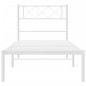 vidaXL Bettgestell mit Kopfteil Metall Weiß 75x190 cm vidaXL Bettgestell mit Kopfteil Metall Weiß 75x190 cm