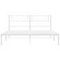 vidaXL Bettgestell mit Kopfteil Metall Weiß 150x200 cm vidaXL Bettgestell mit Kopfteil Metall Weiß 150x200 cm
