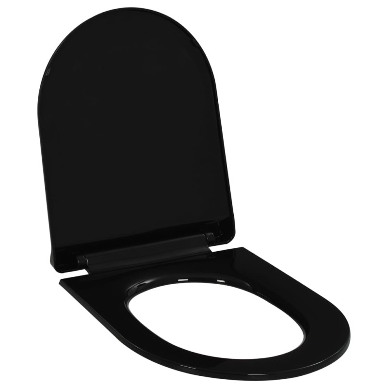 vidaXL Toilettensitz mit Absenkautomatik und Quick-Release Schwarz vidaXL Toilettensitz mit Absenkautomatik und Quick-Release Schwarz