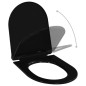 vidaXL Toilettensitz mit Absenkautomatik und Quick-Release Schwarz vidaXL Toilettensitz mit Absenkautomatik und Quick-Release Schwarz
