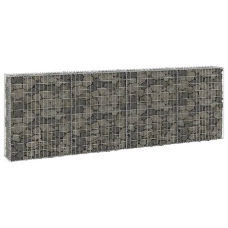 vidaXL Gabionenwand mit Abdeckung Verzinkter Stahl 300x30x100 cm
