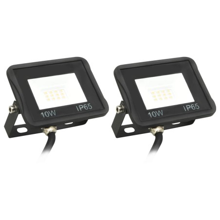 vidaXL LED-Fluter 2 Stk. 10W Warmweiß