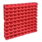 vidaXL 96-tlg. Behälter-Set für Kleinteile mit Wandplatten Rot Schwarz vidaXL 96-tlg. Behälter-Set für Kleinteile mit Wandplatten Rot Schwarz