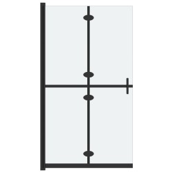 vidaXL Faltbare begehbare Duschwand ESG-Glas mattiert 80x190 cm