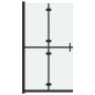 vidaXL Faltbare begehbare Duschwand ESG-Glas mattiert 80x190 cm vidaXL Faltbare begehbare Duschwand ESG-Glas mattiert 80x190 cm