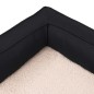 vidaXL Hundematratze Ergonomisch 75x53 cm Leinenoptik Fleece Schwarz vidaXL Hundematratze Ergonomisch 75x53 cm Leinenoptik Fleece Schwarz